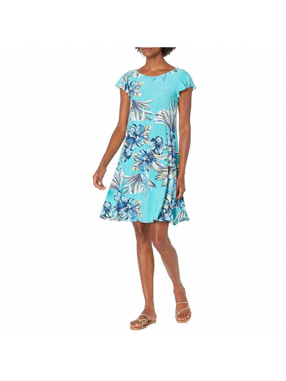 Nine West Women's Green and Blue Work-dress